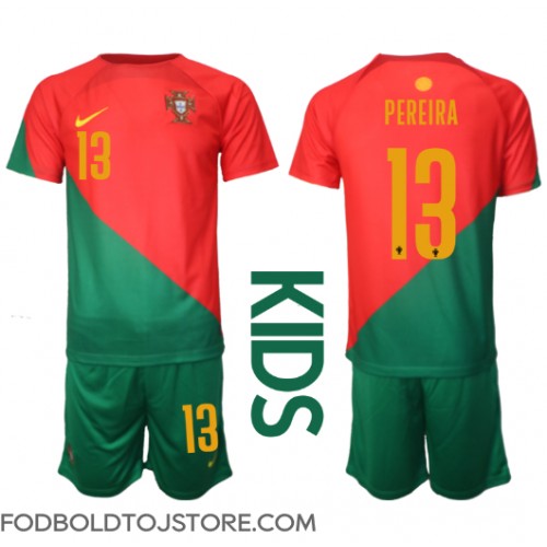 Portugal Danilo Pereira #13 Hjemmebanesæt Børn VM 2022 Kortærmet (+ Korte bukser)